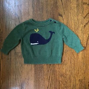 Baby Gap Whale Sweater, Hunter Green